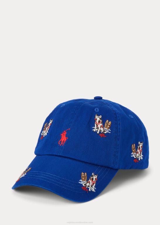 arv royal m/huskyer Mænd Ralph Lauren broderet twill kuglehætte Z426B2747