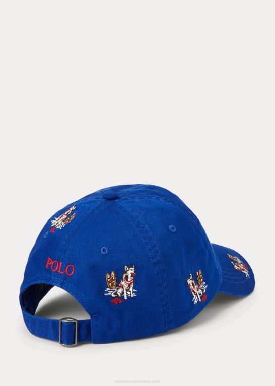arv royal m/huskyer Mænd Ralph Lauren broderet twill kuglehætte Z426B2747
