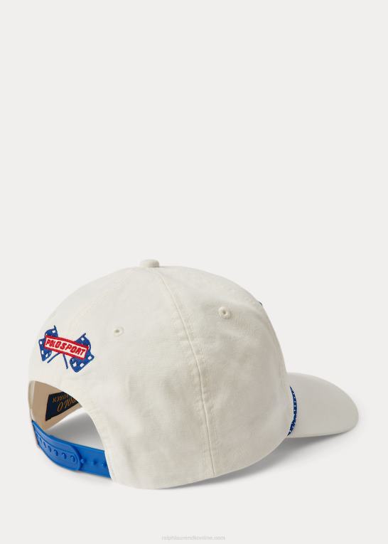 dækvask hvid Mænd Ralph Lauren polo sport patch canvas kuglehætte Z426B2213