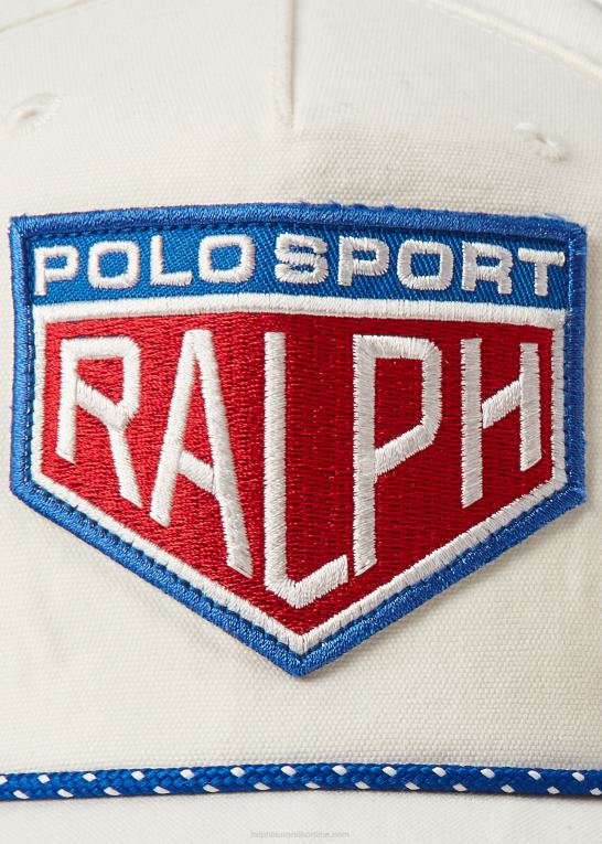 dækvask hvid Mænd Ralph Lauren polo sport patch canvas kuglehætte Z426B2213