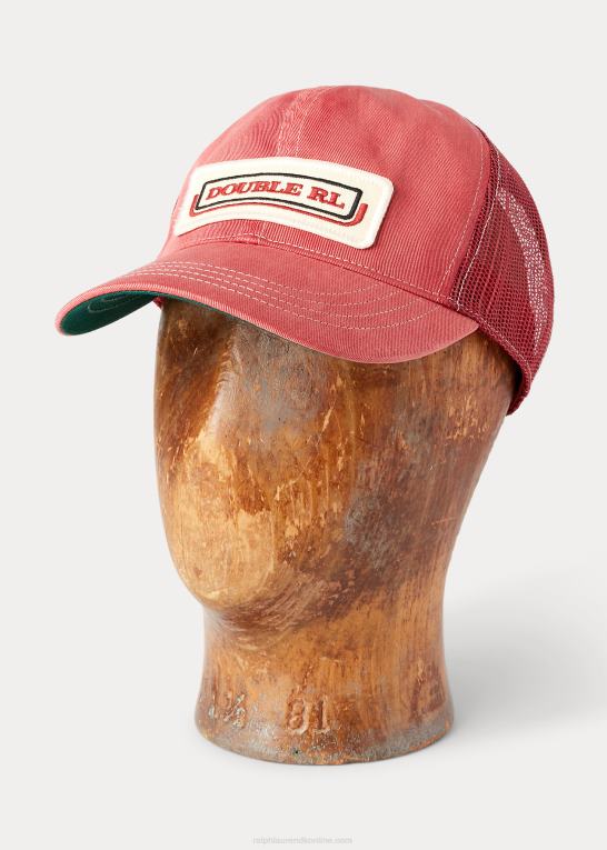 falmet rødt Mænd Ralph Lauren logo-patch twill trucker cap Z426B8865