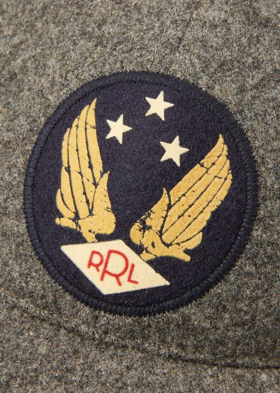 grå Mænd Ralph Lauren logo uld-blandet filt kuglehætte Z426B8861