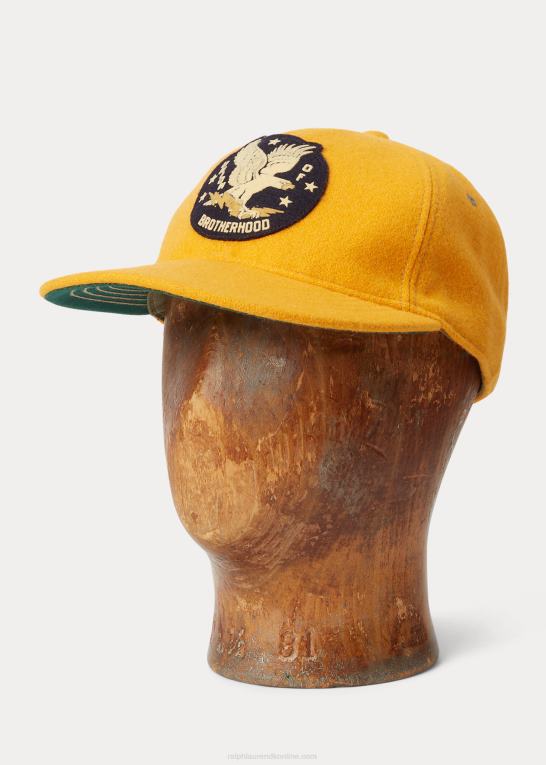 guld Mænd Ralph Lauren eagle-patch uld-blanding filt kuglehætte Z426B8862