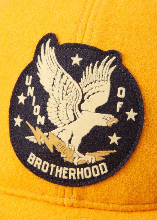 guld Mænd Ralph Lauren eagle-patch uld-blanding filt kuglehætte Z426B8862