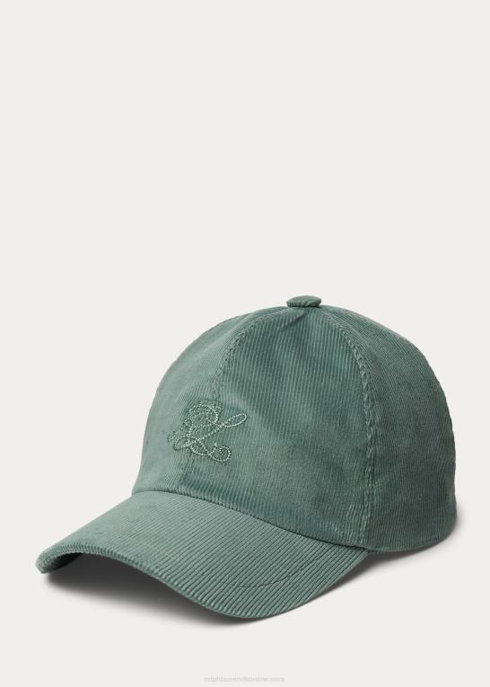 havspray/isla blå Mænd Ralph Lauren fløjl kuglehætte Z426B8918