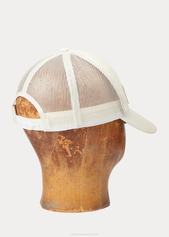 hvid Mænd Ralph Lauren logo-patch twill trucker cap Z426B8866