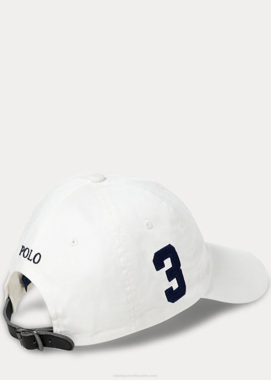 hvid Mænd Ralph Lauren stor pony chino kuglehætte Z426B5524
