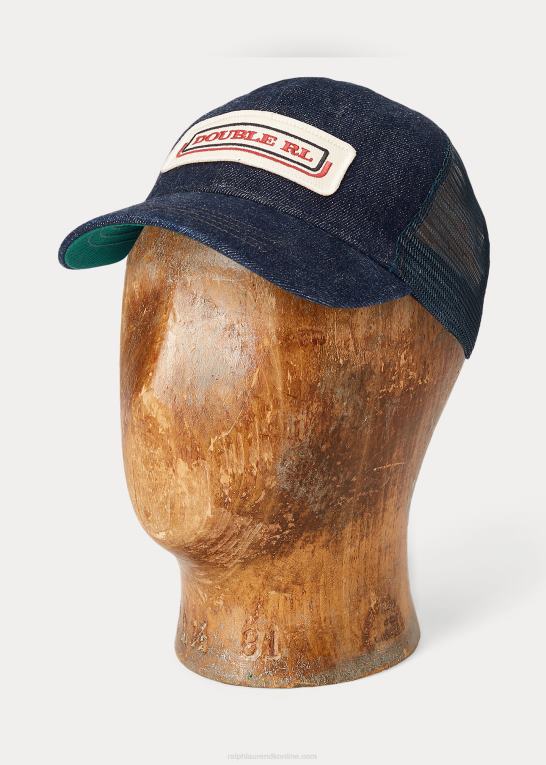 indigo Mænd Ralph Lauren logo-patch denim trucker kasket Z426B8904