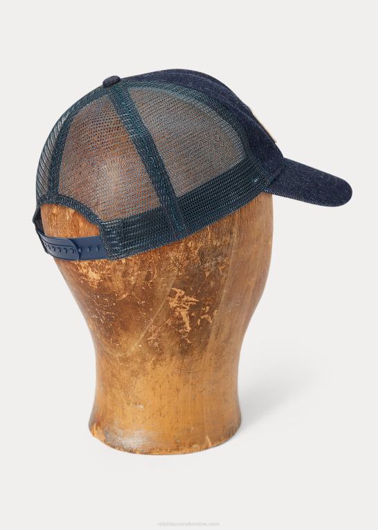 indigo Mænd Ralph Lauren logo-patch denim trucker kasket Z426B8904