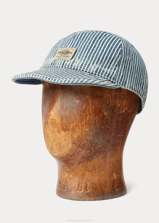 indigo Mænd Ralph Lauren stribet twill kasket Z426B8832