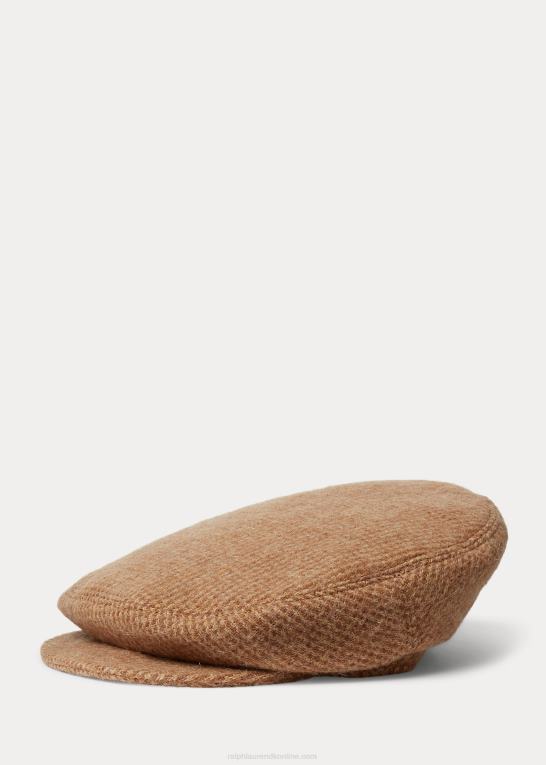 kamel og brun Mænd Ralph Lauren flad kasket i uld tweed Z426B8935