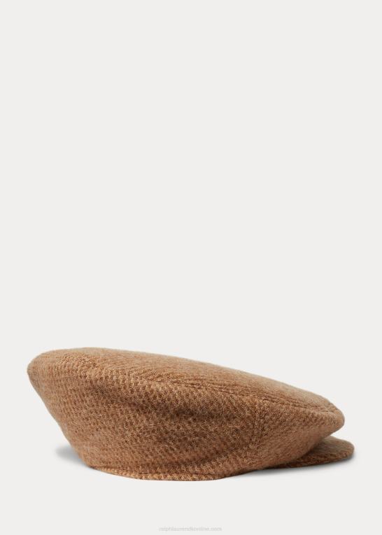 kamel og brun Mænd Ralph Lauren flad kasket i uld tweed Z426B8935