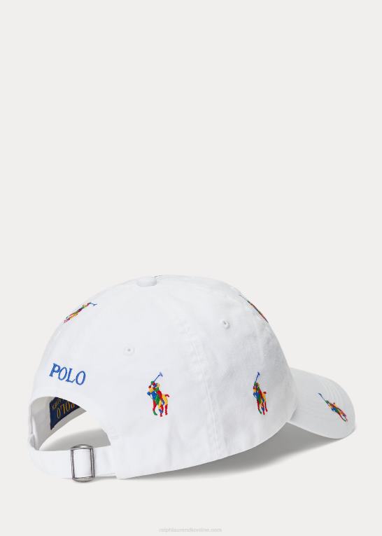 keramisk hvid/multi Mænd Ralph Lauren allover pony chino kuglehætte Z426B2360
