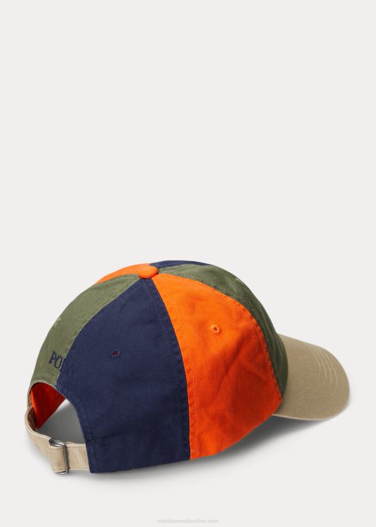 mørk salvie/marine Mænd Ralph Lauren farveblokeret kuglehætte i twill Z426B2505