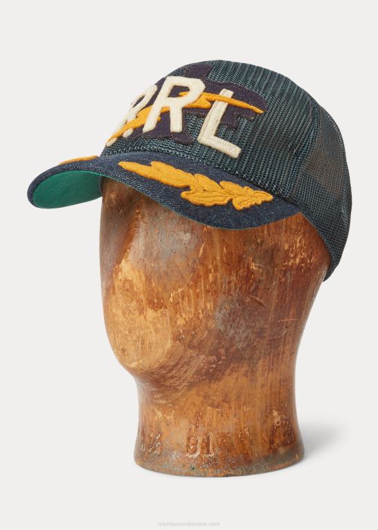 marine/indigo Mænd Ralph Lauren logo mesh trucker kasket Z426B8848