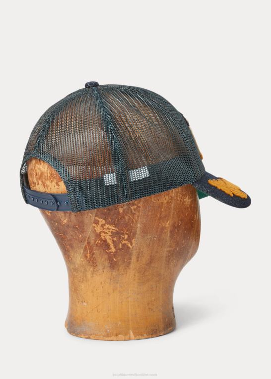 marine/indigo Mænd Ralph Lauren logo mesh trucker kasket Z426B8848