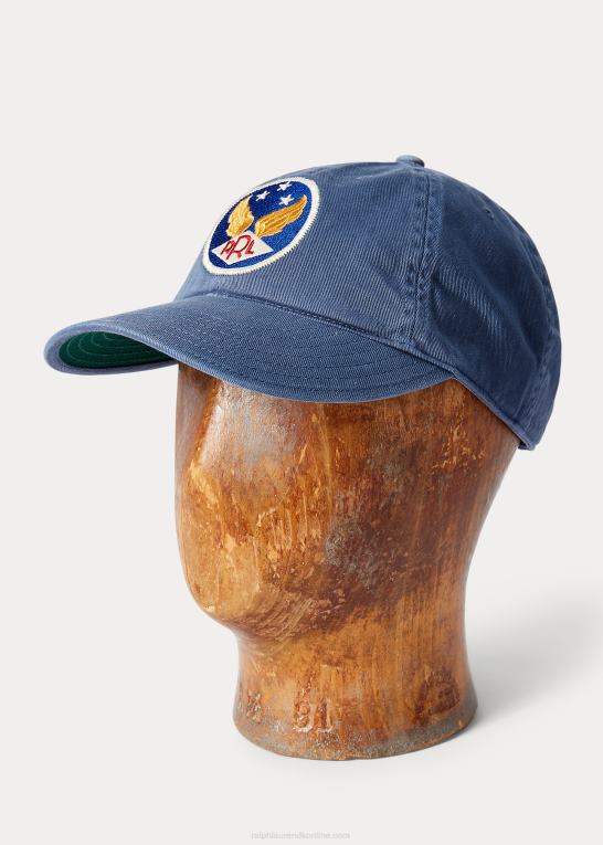 midnatsblå Mænd Ralph Lauren beklædningsfarvet kuglehætte i twill Z426B8896