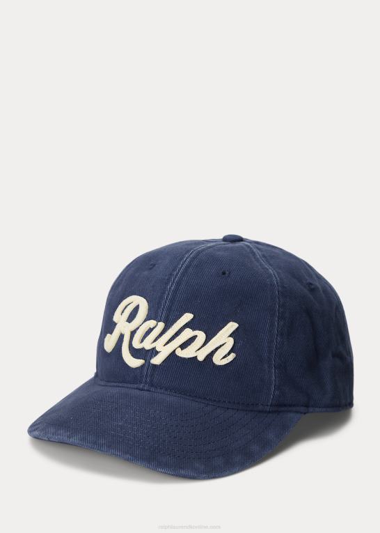 newport flåde Mænd Ralph Lauren applikeret twill kuglehætte Z426B2424