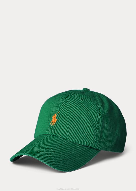 primær grøn Mænd Ralph Lauren bomuld chino kuglehætte Z426B2496