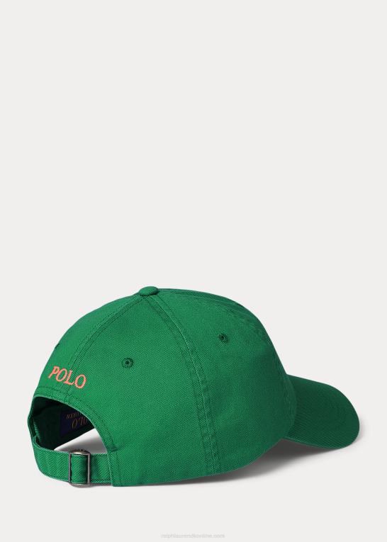primær grøn Mænd Ralph Lauren bomuld chino kuglehætte Z426B2496