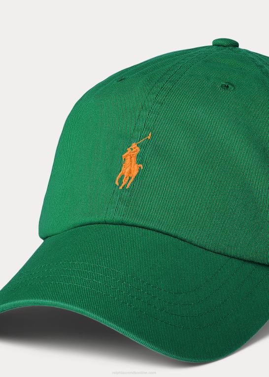 primær grøn Mænd Ralph Lauren bomuld chino kuglehætte Z426B2496