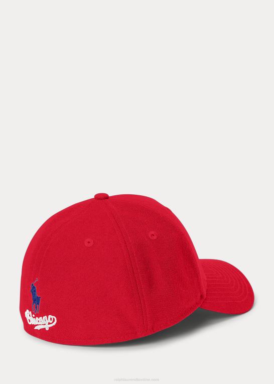 rød Mændpolo ralph lauren cubs kasket Z426B5563