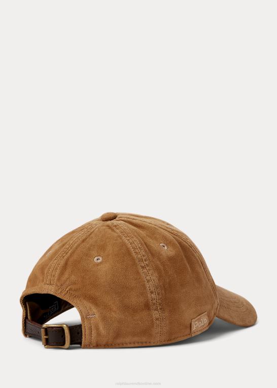 ørken kaki Mænd Ralph Lauren kuglehætte i ruskind Z426B2436
