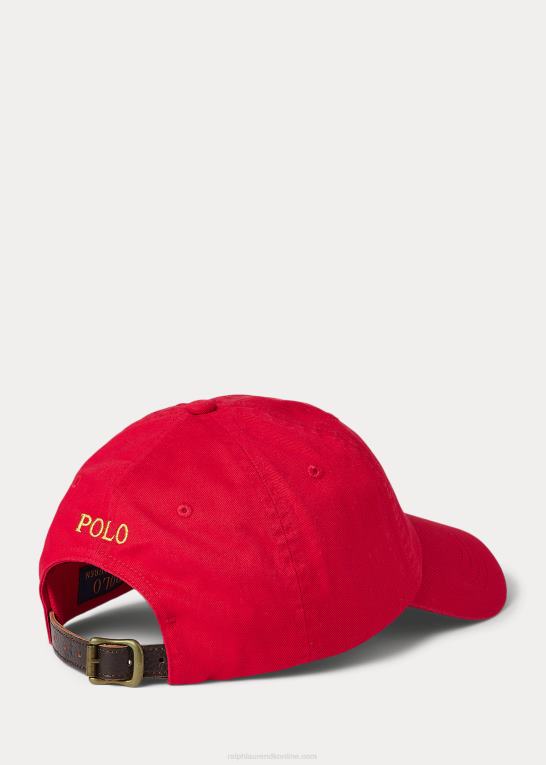 rl rød Mænd Ralph Lauren månens nytår twill kuglehætte Z426B2739