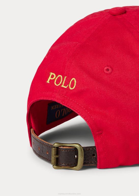 rl rød Mænd Ralph Lauren månens nytår twill kuglehætte Z426B2739