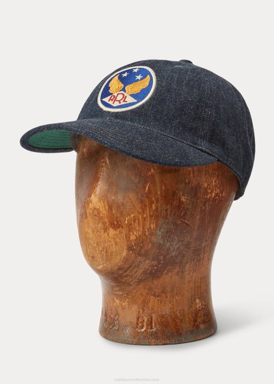 skylle Mænd Ralph Lauren kuglehætte i denim med vingelogo Z426B8853