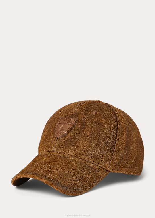 smith brun Mænd Ralph Lauren kuglehætte i ru ruskind Z426B2735