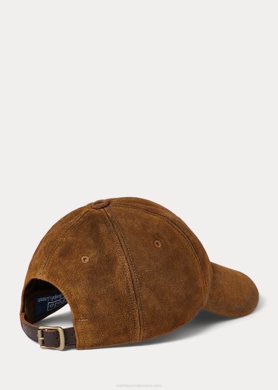 smith brun Mænd Ralph Lauren kuglehætte i ru ruskind Z426B2735