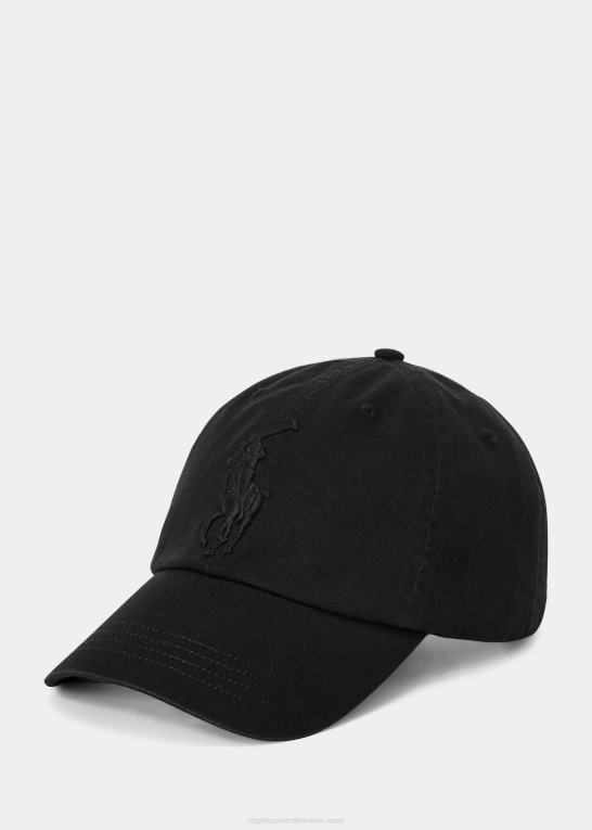 sort Mænd Ralph Lauren stor pony chino kuglehætte Z426B2356