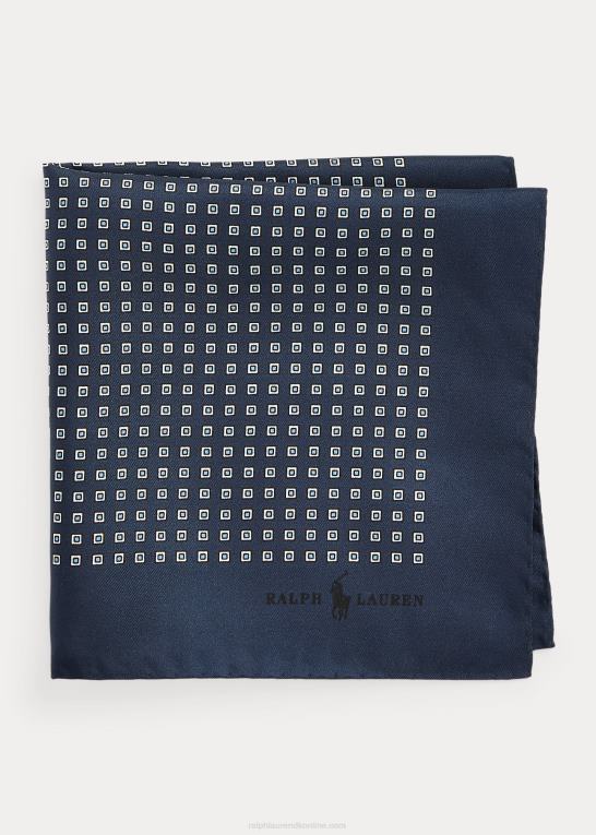 flåde Mænd Ralph Lauren pæn silke lomme firkant Z426B2514