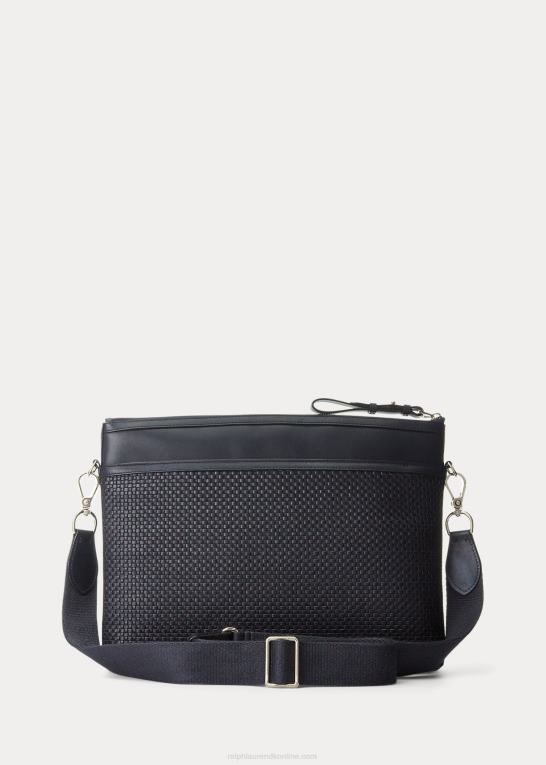 formand for flåden Mænd Ralph Lauren vævet kalveskind taske Z426B8960