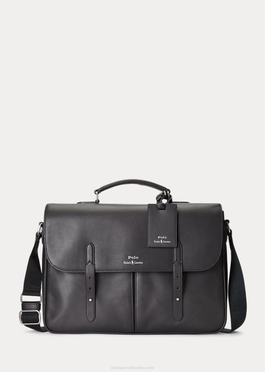 sort Mænd Ralph Lauren messenger taske i læder Z426B2236