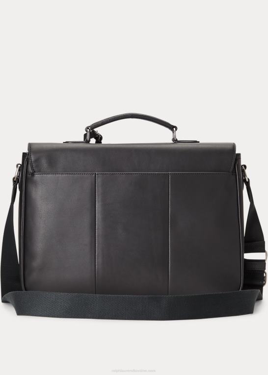 sort Mænd Ralph Lauren messenger taske i læder Z426B2236