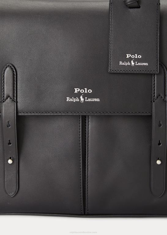 sort Mænd Ralph Lauren messenger taske i læder Z426B2236