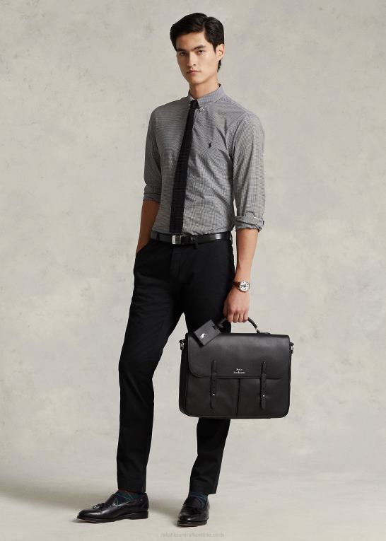 sort Mænd Ralph Lauren messenger taske i læder Z426B2236
