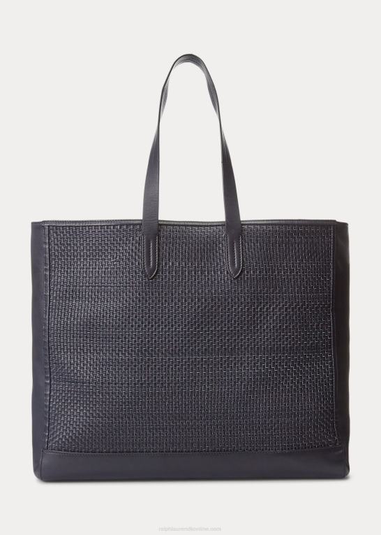 formand for flåden Mænd Ralph Lauren monogram vævet kalveskind tote Z426B8956