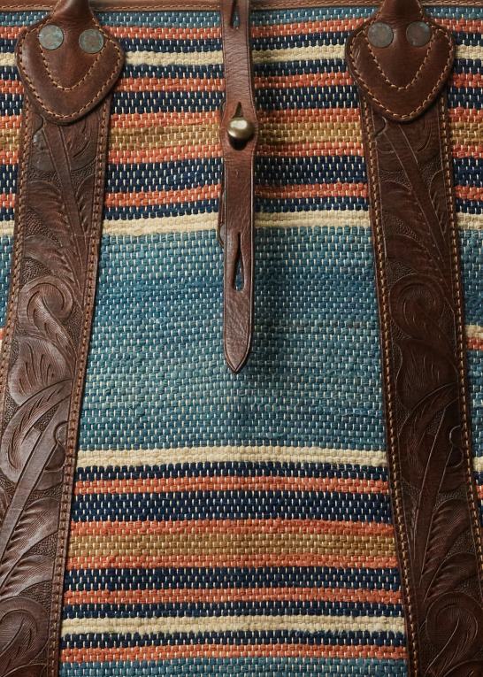 indigo multi/brun Mænd Ralph Lauren håndvævet jacquard tote Z426B2226