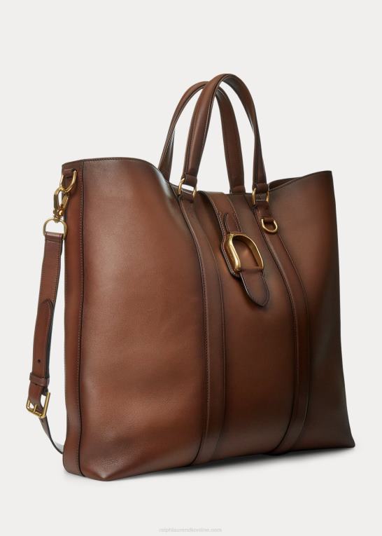 mørkebrun/kastanje Mænd Ralph Lauren welington pose i poleret kalveskind Z426B8988