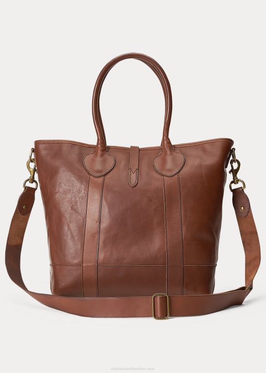 sadel Mænd Ralph Lauren arv tumlet læder tote Z426B2338