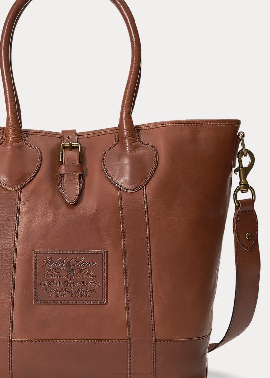 sadel Mænd Ralph Lauren arv tumlet læder tote Z426B2338