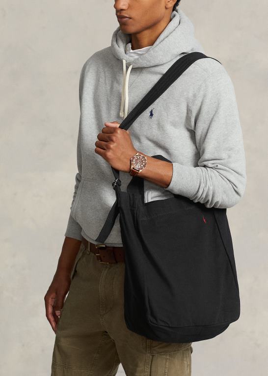 sort Mænd Ralph Lauren shopper-tote i lærred Z426B5245