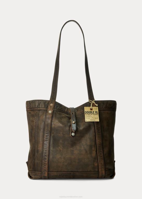 sort over brun Mænd Ralph Lauren læder tote Z426B5150