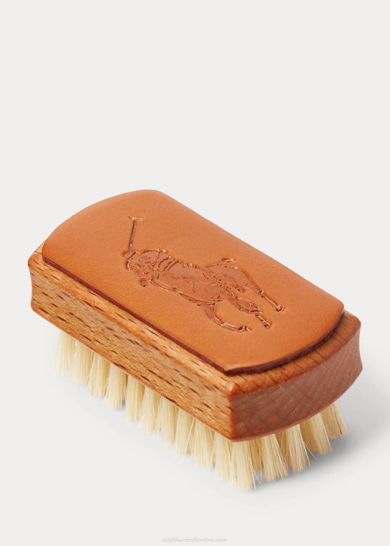 tan Mænd Ralph Lauren læderkolbe med hovedtøj og gavesæt med nøglebrik Z426B8760