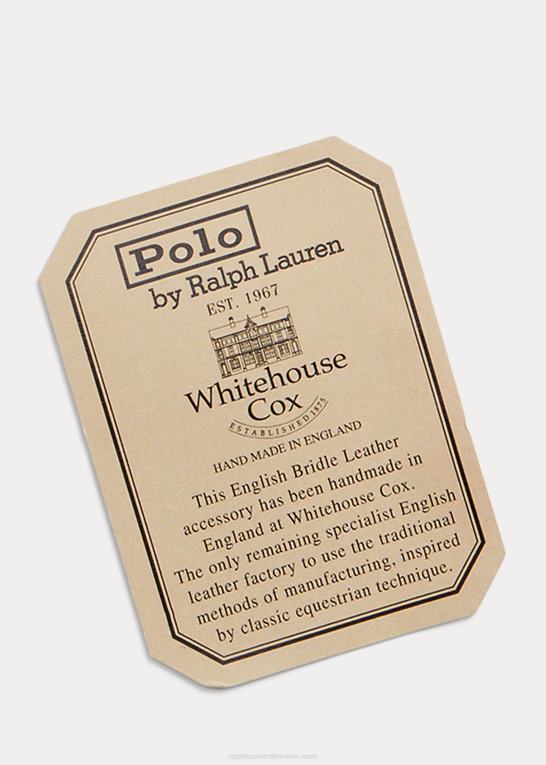 tan Mænd Ralph Lauren læderkolbe med hovedtøj og gavesæt med nøglebrik Z426B8760