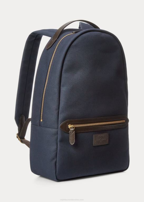 Mænd Ralph Lauren læderbeklædt kanvas rygsæk Z426B5250