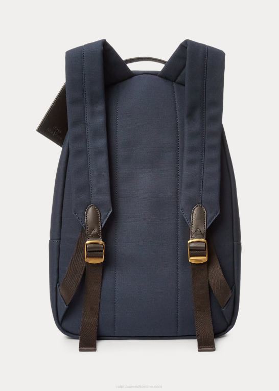 Mænd Ralph Lauren læderbeklædt kanvas rygsæk Z426B5250